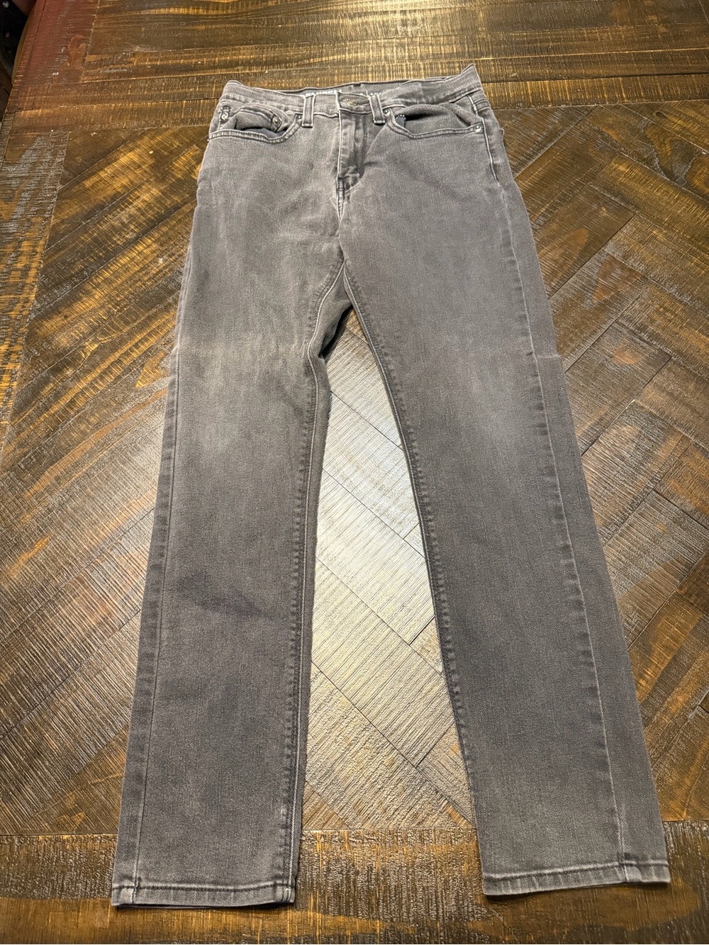 Levi's Men's Washed Gray Straight Jeans